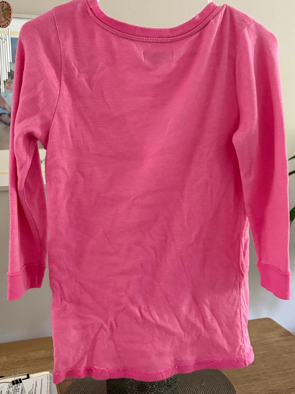 Abercrombie & Fitch Pink Henley Long Sleeve Top - Picture 2 of 4